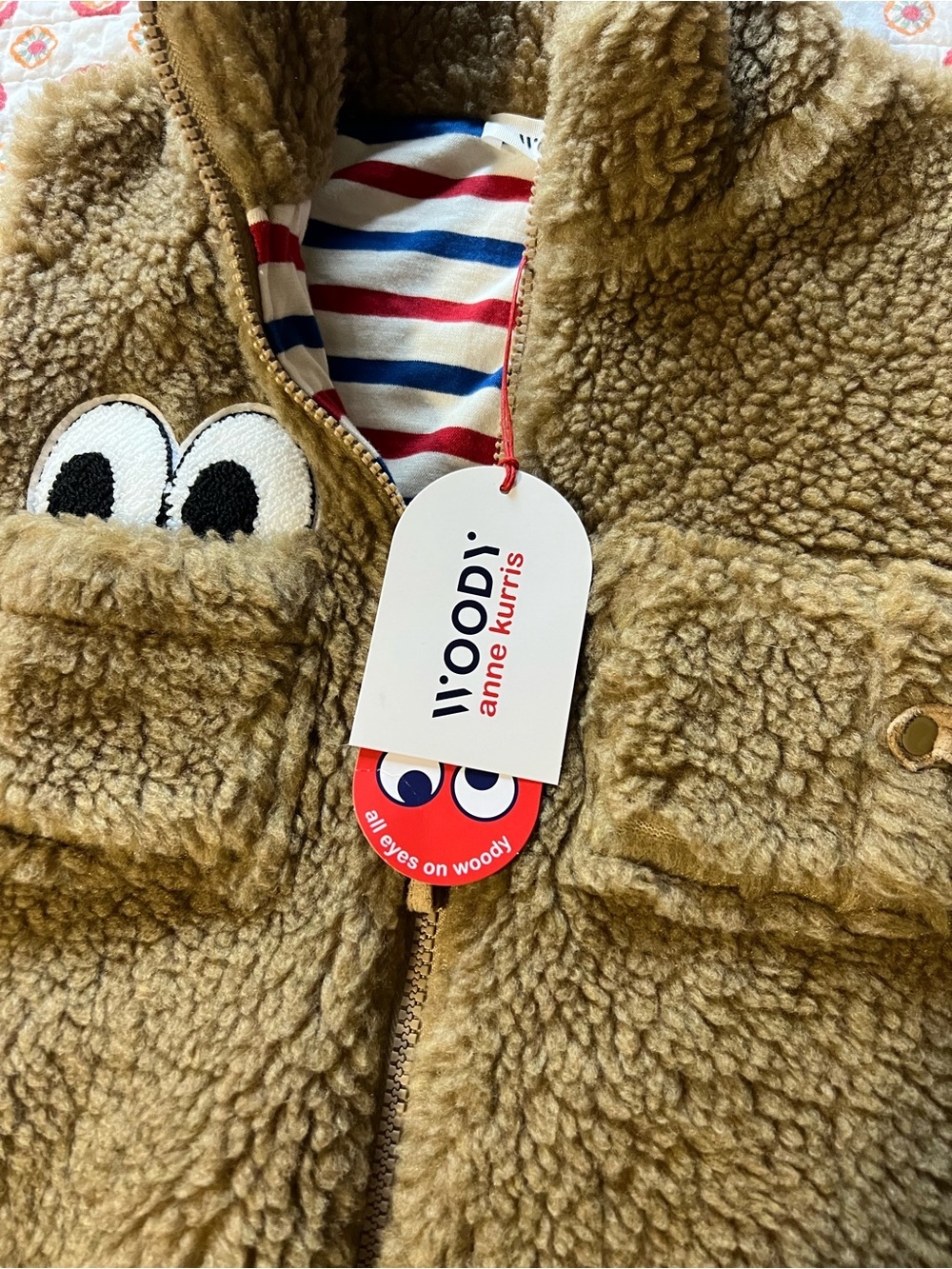 NWT Woody x Anne Kurris - Unisex Teddy Fleece Belgium Kid’s Vest size 10 - Picture 2 of 6